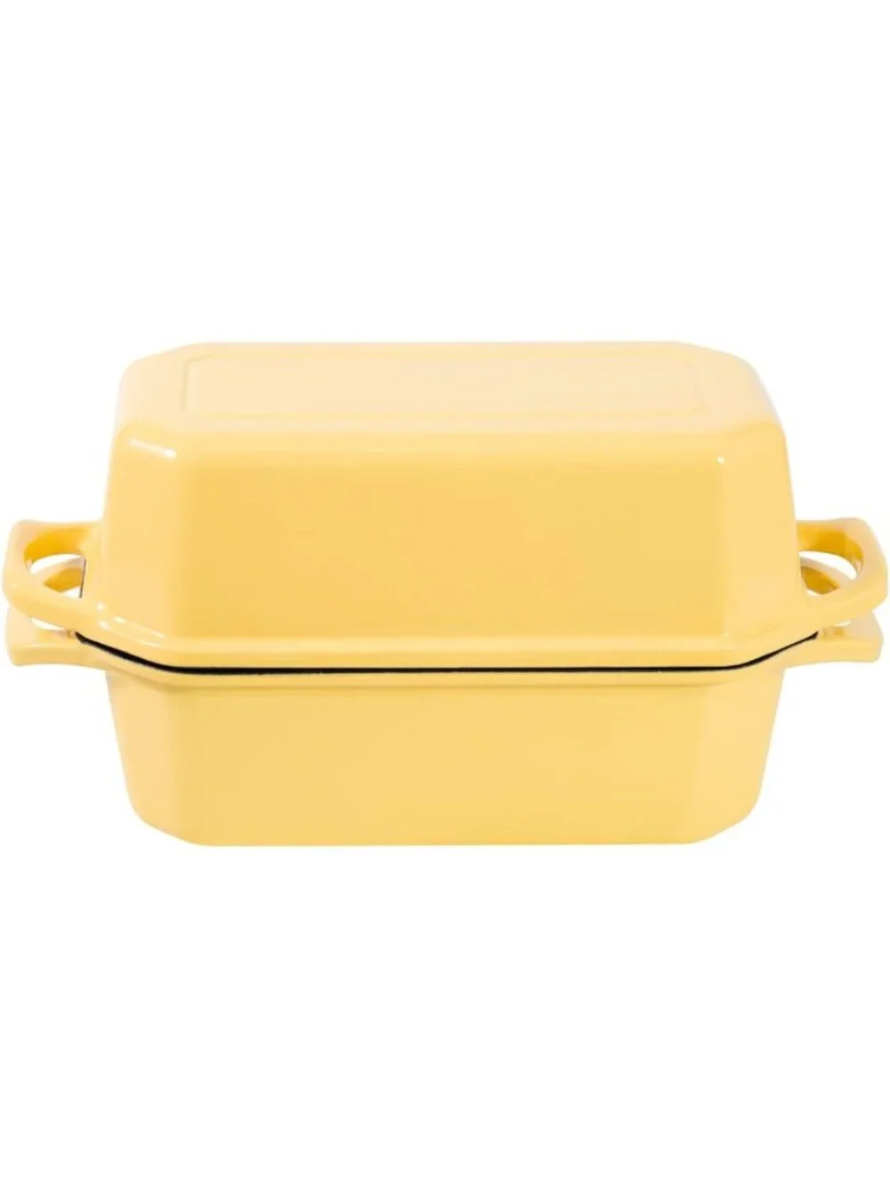 Cast Iron Bread Loaf Pan with Lid - Enameled Sourdough Baker, 8.5x4.5 Inch
